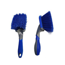 Soft bristle car wheel wash brush with PP handle